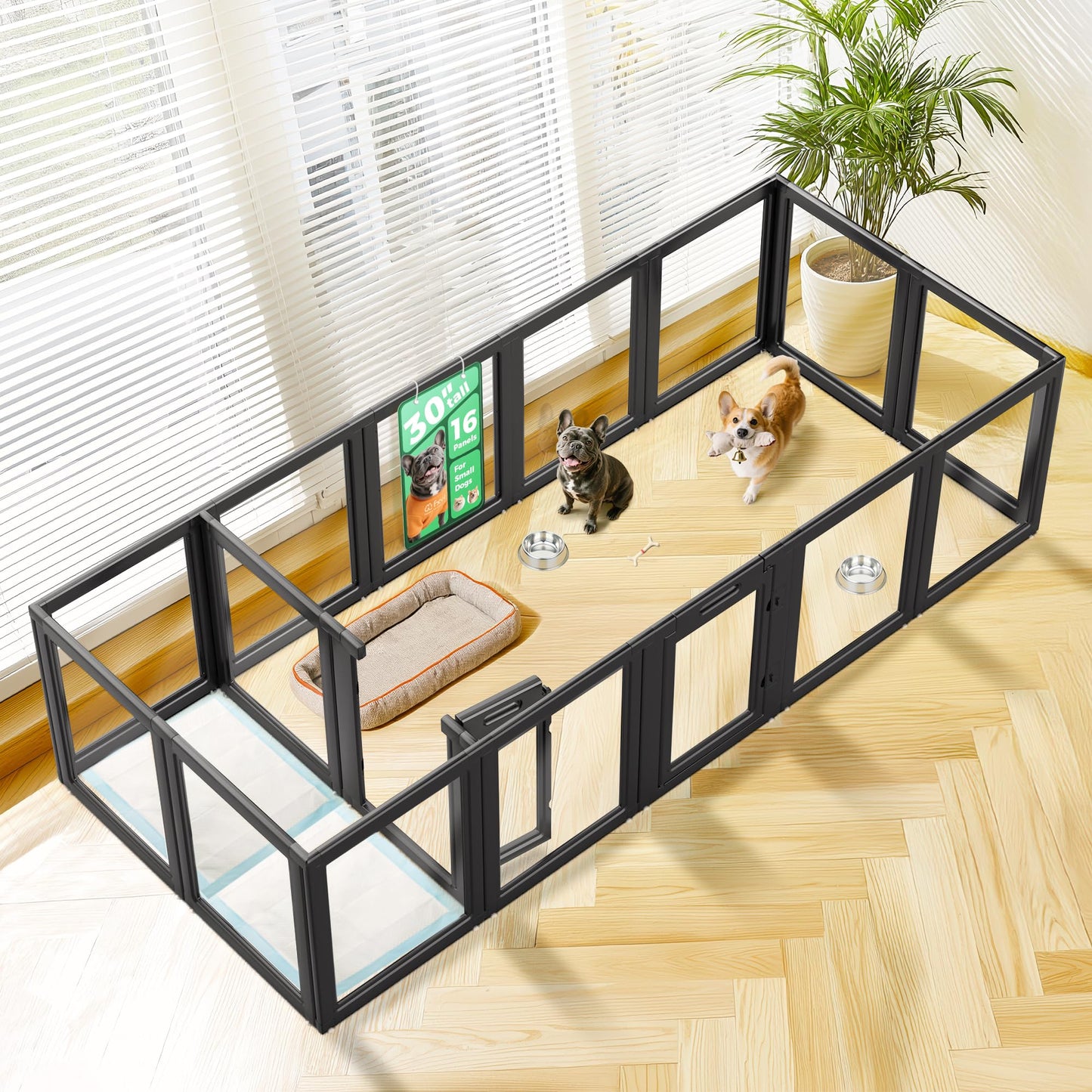 FXW AuraSpace Acrylic Indoor Dog Playpen