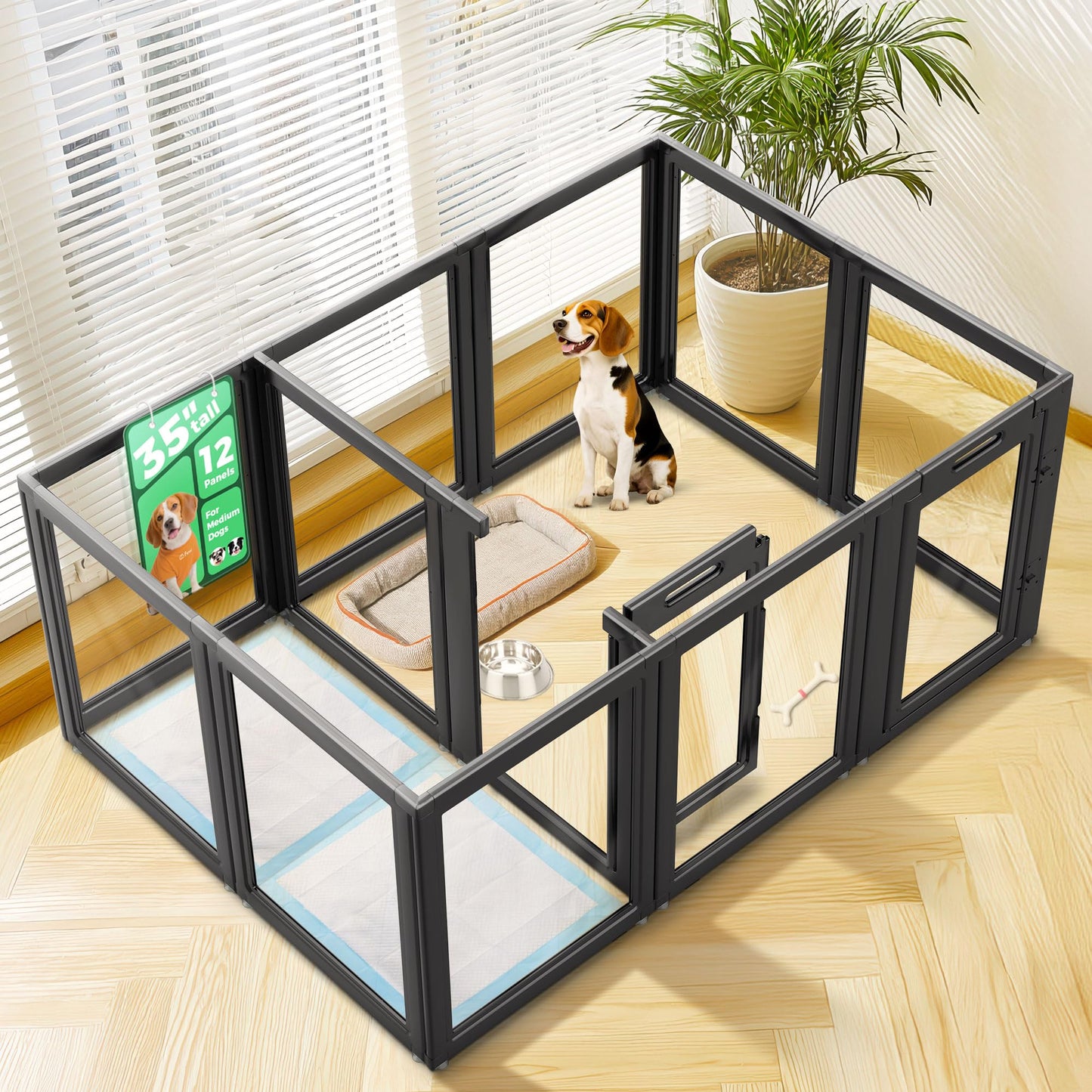FXW AuraSpace Acrylic Indoor Dog Playpen